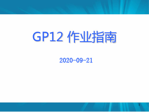 GP12作业指南 2020.9.21