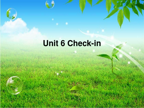 民航专业英语unit 6 Check-in
