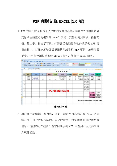 P2P理财记账1.0版