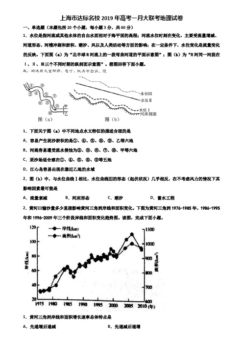 上海市达标名校2019年高考一月大联考地理试卷含解析