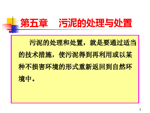 污泥的处理与处置部分PPT演示文稿