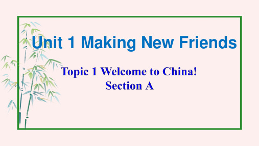 Unit 1 Topic1 Section A课件 仁爱版英语七年级上册