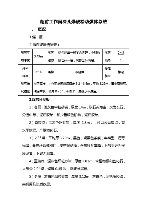 20103工作面预裂爆破总结