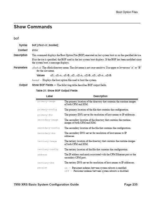 7950 XRS Basic System Configuration Guide