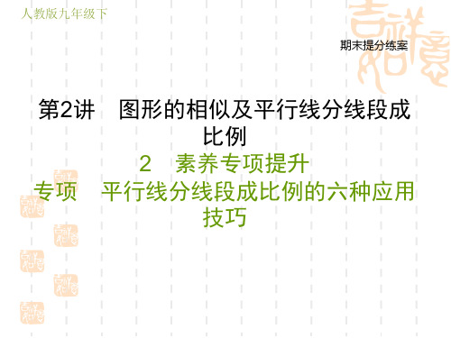 人教版九年级下册数学期末提分练案 素养专项提升 平行线分线段成比例的六种应用技巧