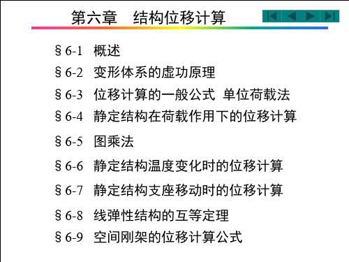 结构力学——第6章结构位移计算讲解