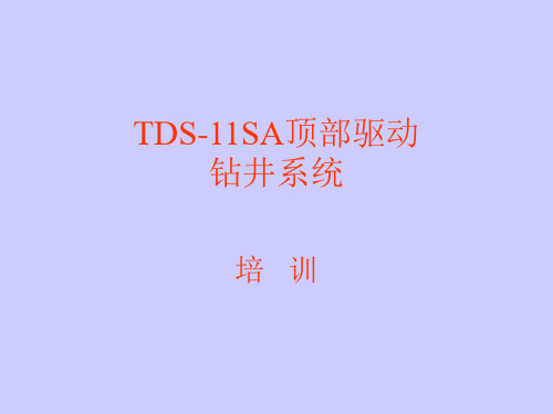 NOV TDS-11SA顶部驱动培训