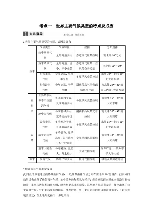 专题四气候的特点及成因