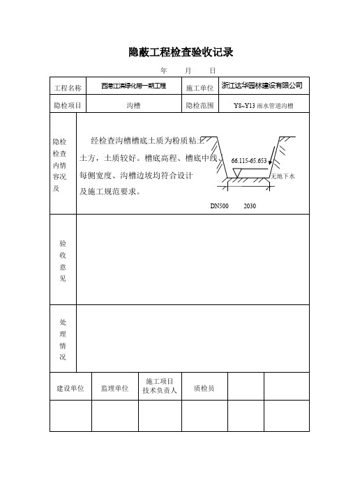 排水隐蔽验收纪录Word 文档