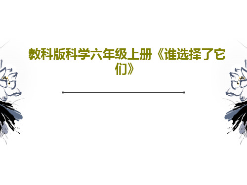 教科版科学六年级上册《谁选择了它们》25页PPT