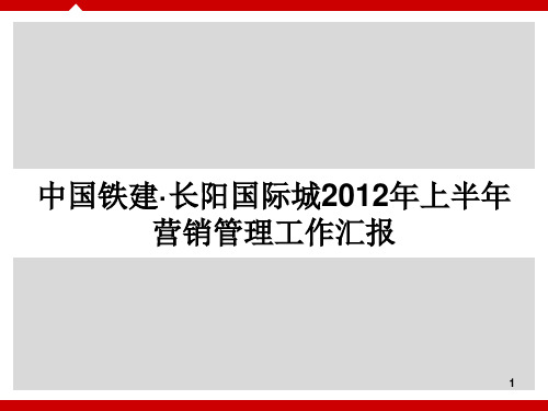 20120719_北京_中国铁建·长阳国际城_2012年上半年营销管理工作汇报_范冬莉