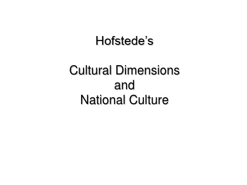 02 Hofstede’s Cultural Dimensions