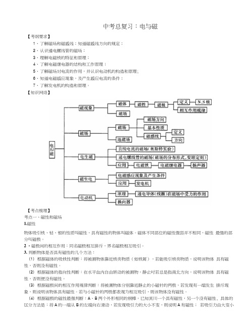 19中考总复习：电与磁-知识讲解.docx