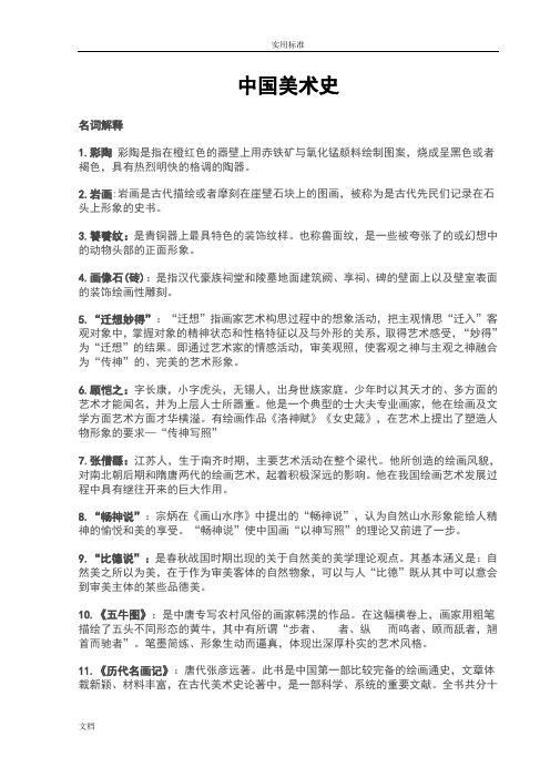 中国美术史复习资料_超全