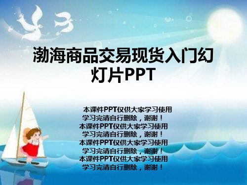 渤海商品交易现货入门幻灯片PPT