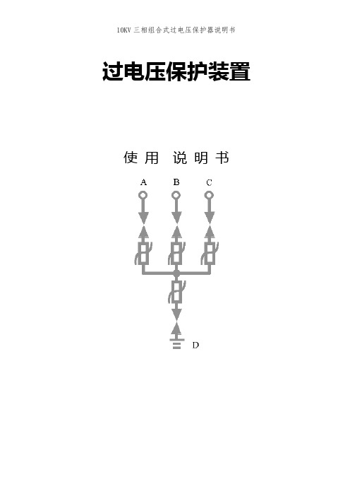 10KV三相组合式过电压保护器说明书