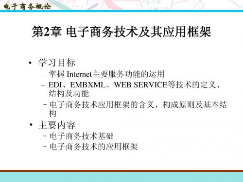 第2章  电子商务技术及其应用框架