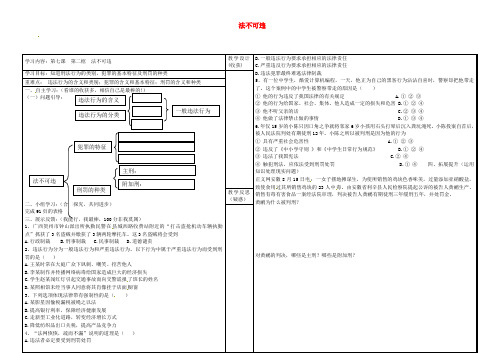 七年级政治下册 7.2 法不可违学案 新人教版 (2)