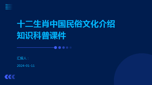 十二生肖中国民俗文化介绍知识科普课件