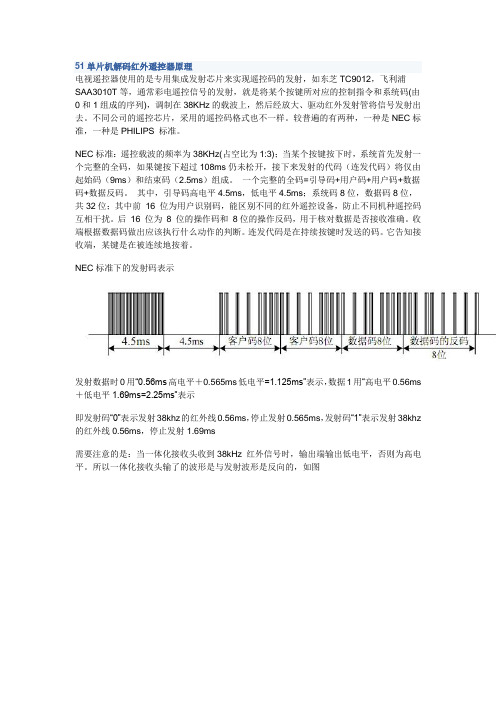 51单片机解码红外遥控器原理