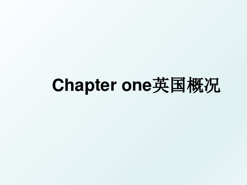 Chapter one英国概况