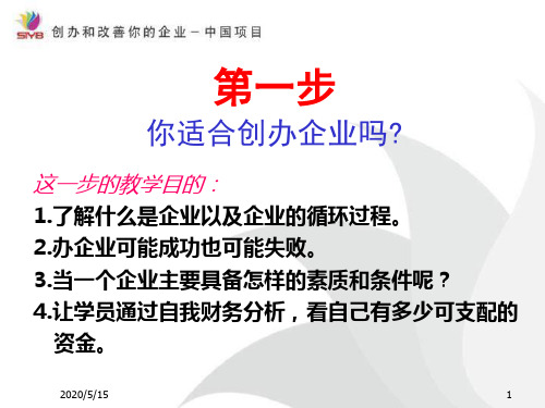 SYB创业培训第一步你适合创办企业吗解析