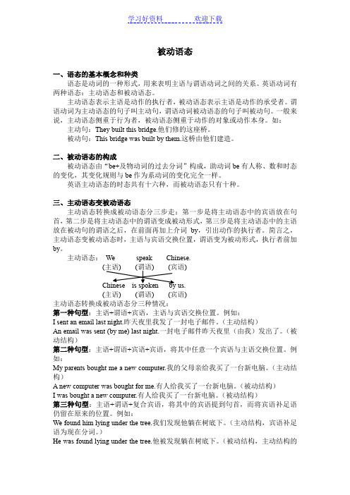 高中英语语法被动语态