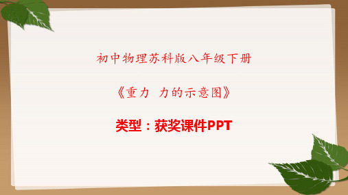 初中物理苏科版八年级下册重力 力的示意图 课件PPT