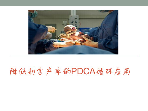 降低剖宫产率的PDCA循环应用 PPT课件