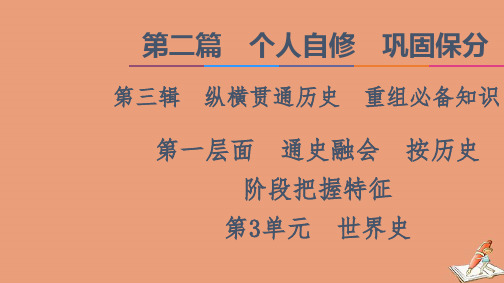 2021高考历史二轮复习第二篇第三辑第一层面第三单元世界史课件.ppt