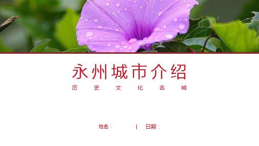 永州介绍-永州简介PPT(经典版)