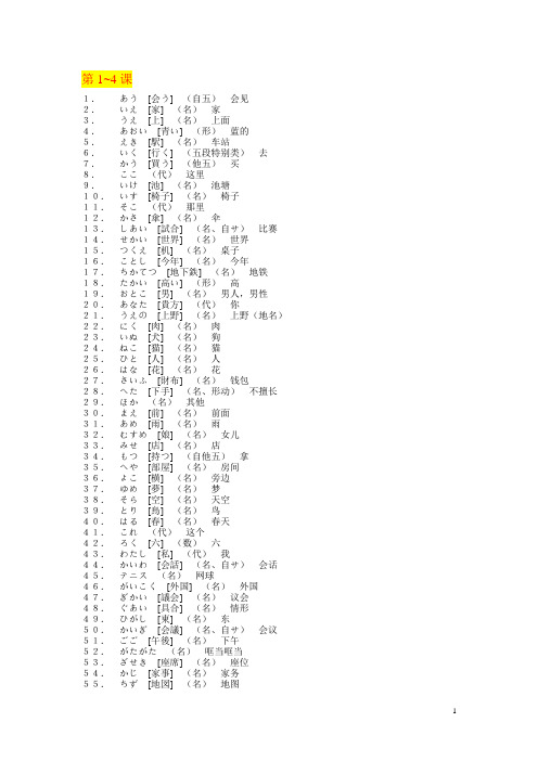 新世纪日本语教程单词 (1)