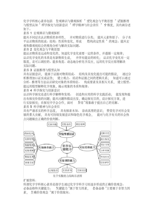 (完整版)化学学科核心素养