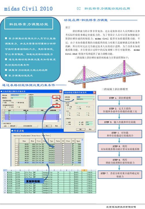 midas斜拉桥索力调整功能的应用