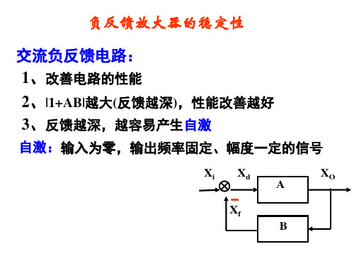 负反馈放大电路的稳定性