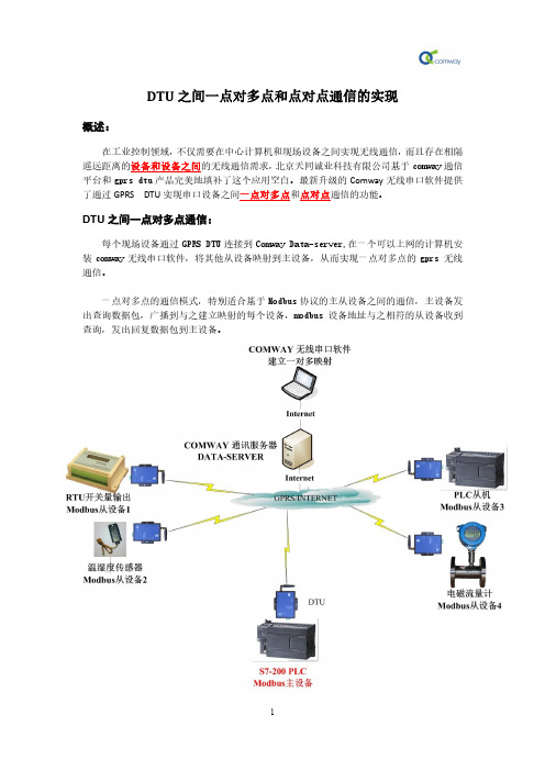 DTU之间点对点和一点对多点通信的实现pdf