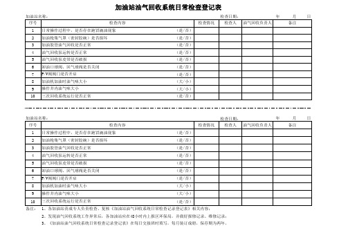 油气回收系统日常检查