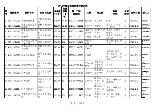 著作教材登记A