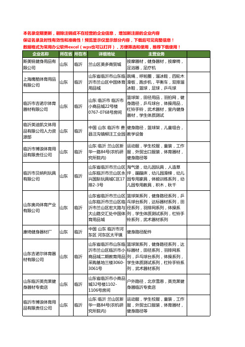 新版山东省临沂路径工商企业公司商家名录名单联系方式大全18家