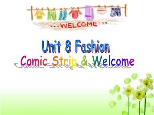 译林牛津版七年级英语上册Unit8 Fashion( Welcome)课件 (共34张PPT)