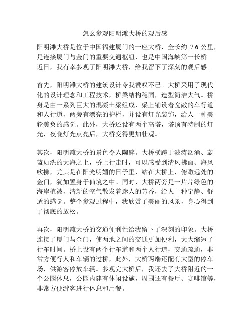 怎么参观阳明滩大桥的观后感