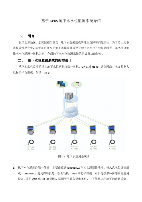 基于GPRS地下水水位监测系统介绍