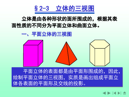 制图基础-第3节立体的三视图