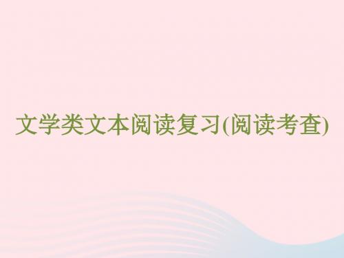 浙江省2019中考语文自主读背复习手册文学类文本阅读复习阅读考查课件20190110394