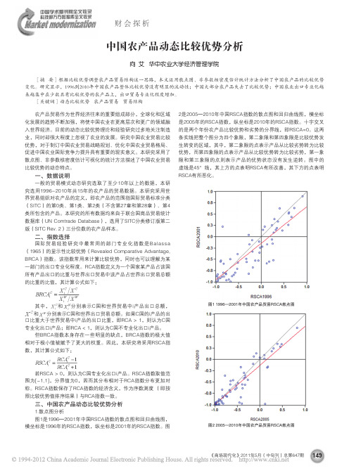 中国农产品动态比较优势分析