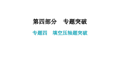 专题四  填空压轴题突破-2021年中考数学一轮复习考点突破课件