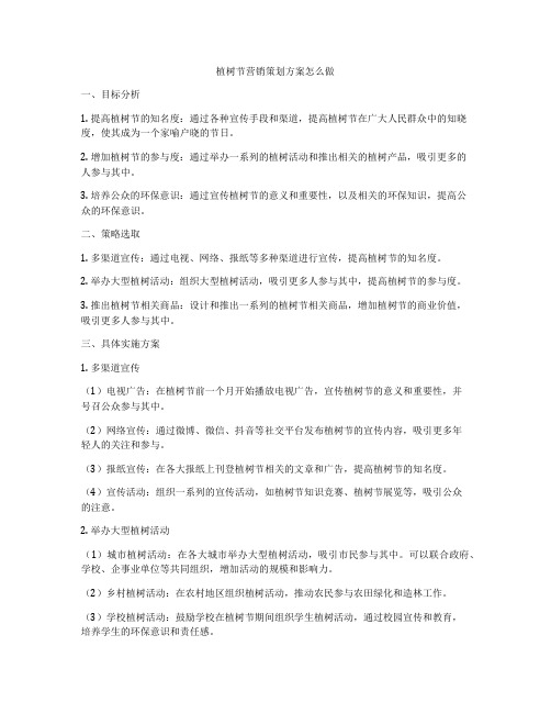 植树节营销策划方案怎么做