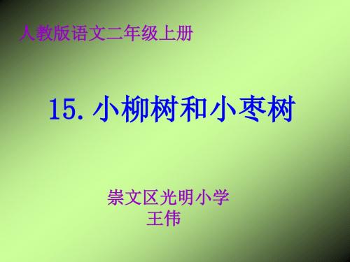 二年级语文小柳树和小枣树2