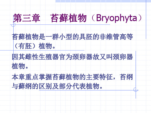 植物生物学-苔藓植物