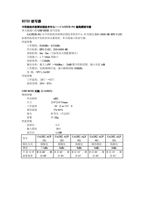 RFID读写器与标签参考